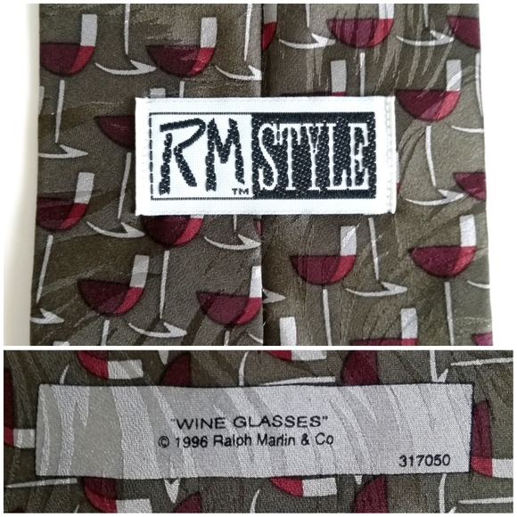 RM Style Vintage Red Wine Glass Tie, 1996 - Picture 7 of 8
